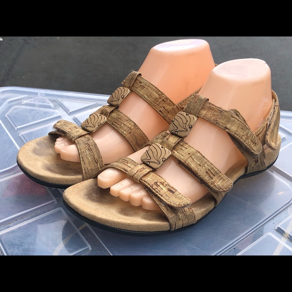 Vionic Loopamber Gold Cork Ankle Strap Sandals - image 3